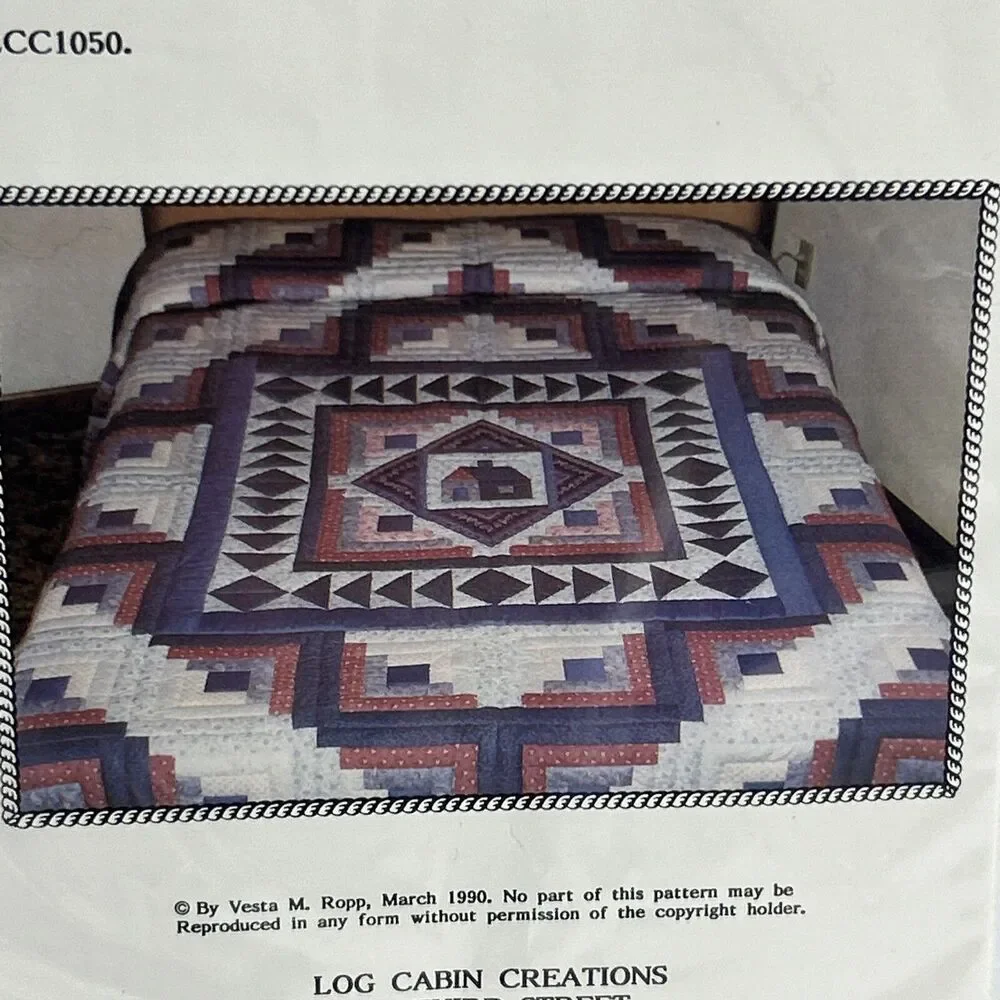 Pioneer Log Cabin Quilt/Wall Hanging LCC1029 NEW Vintage Sewing Pattern 1990